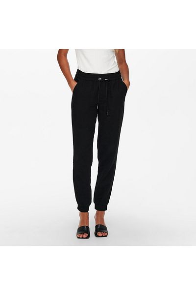ONLY Onlkelda-Emery Mw Black Pull-Up Trousers - Pnt Noos 15203946