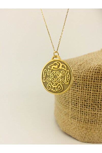 BUTİK GÜMÜŞ 925 Ayar Para Tılsımı ,money, Amulet , Altın Kaplama Kadın Kolye ...