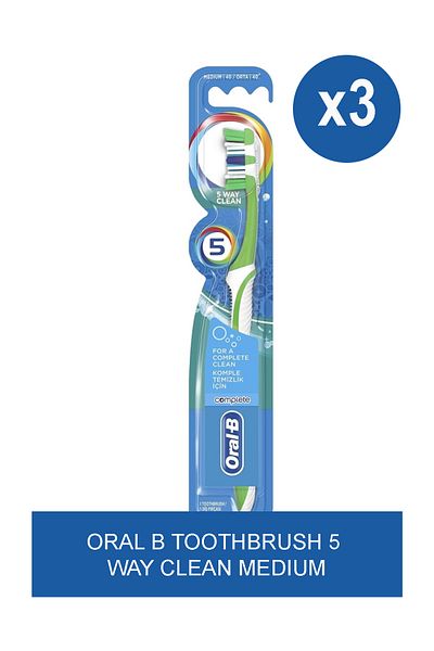 Oral-B ORAL B TOOTHBRUSH 5 WAY CLEAN MEDIUM X 3