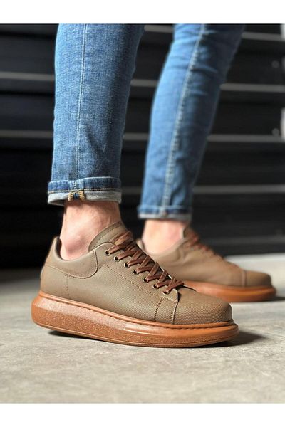 Knack Serrated High Sole Casual Shoes - 041 Tan