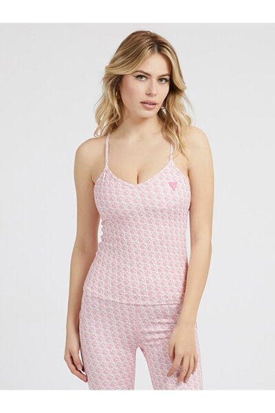 Guess Γυναικείο καλσόν με ροζ Gj Logo