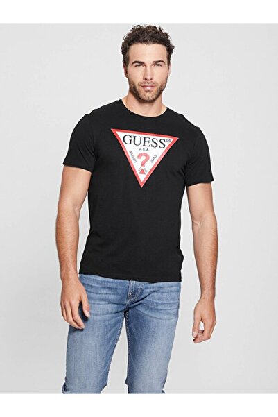 Guess Tri Logo Erkek Slim Fit T-Shirt