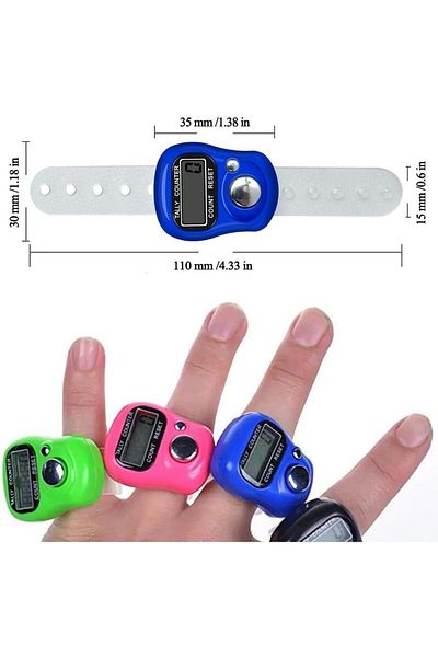 AWH 6-Pack Mini Finger Counters – Digital & Manual Clicker for Prayer, Sports, Coaching & More