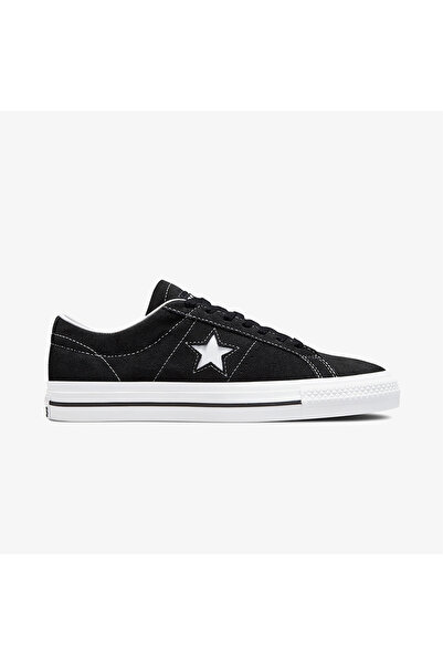 Converse One Star Pro Low Unisex Siyah Deri Sneaker