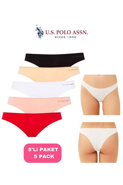 U.S. Polo Assn. Women's Uspa Licensed Brazilian Slip / Ash Elastic Fashion Underwear 47% Modal 47% Cotton 6% Elastane