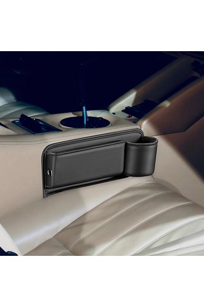 fulina Car Seam Organizer，Car Leather Cup Holder Gap Bag，Single, for passenger，For in-car storage