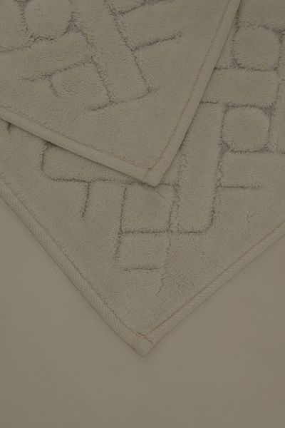 Karaca Home Ecru Foley 2-Piece Bath Mat