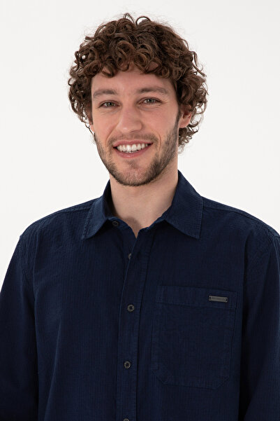 U.S. Polo Assn. Erkek Koyu Mavi Jean Gömlek 50304363-DN0023