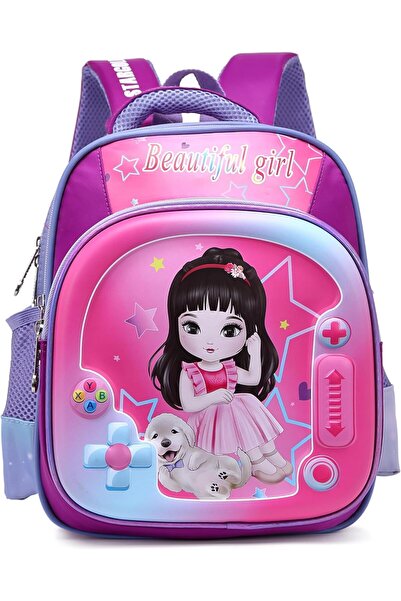 Generic حقيبة ظهر مدرسية للبنات مقاس 12 بوصة مع حزام قابل للتعديل