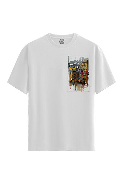 Color Luxe Urban Reflection - 100% Cotton Women's White T-Shirt - Premium Qua...