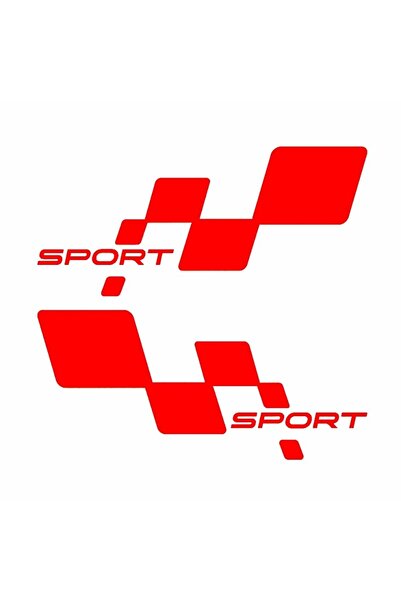 BsElektronik مجموعة ملصقات السيارة ذات المربعات الرياضية الحمراء - المجموعة ا...