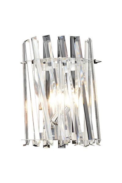 Apliqa Aplica Cristal Hubrom, SAUCER 3963-02W-CH 24x30 cm 2xE14-40W Crom