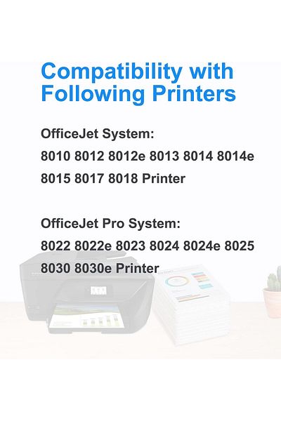 erorex خرطوشة حبر بديلة متوافقة لطابعات HP 912 912Xl وHp Officejet Pro 8012 8015