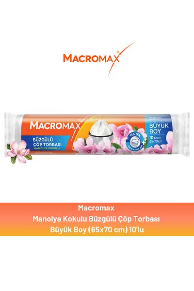MACROMAX Gathered Magnolia Garbage Bag (Large Size-10 Pack)