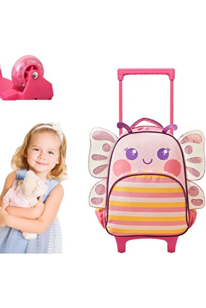 Generic حقيبة ظهر متدحرجة، حقيبة مدرسية بعجلات جميلة لطلاب المدارس الابتدائية...