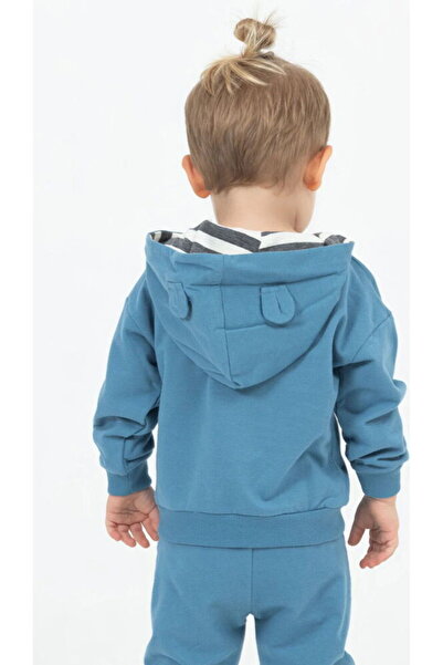 Tuffy Kids 23701 Erkek Bebek Bear Nakışlı İki İplik Eşofman Takımı