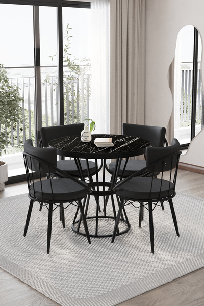 BY ORHAN GÜZEL Mutfak Masası Takımı ,yuvarlak Masa Takımı, 4 Kişilik Mutfak M...