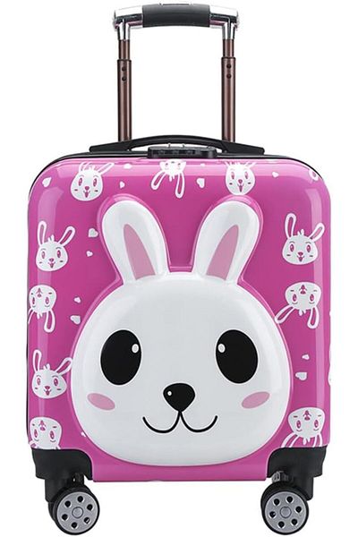 erorex Kids Luggage Travel Suitcase Children'S Carry On Luggage 20 Inch Cartoon Rolling Trolley Case Ride