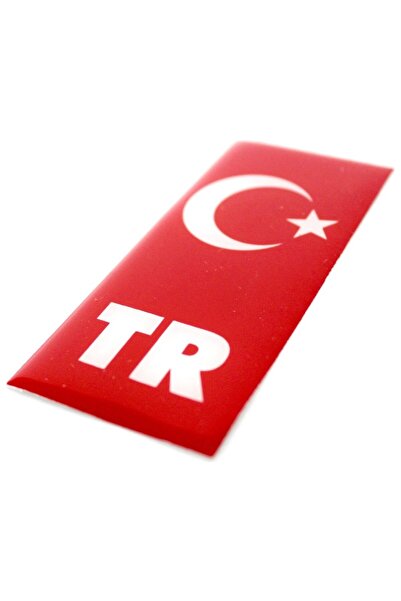 DMR Turkish Flag Plate Drop Sticker Waterproof Fadeproof 2 Pcs