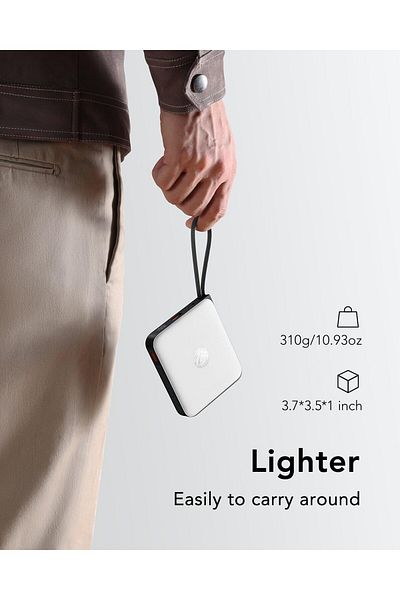 erorex بنك طاقة محمول مزود بكابلات مدمجة 20000 مللي أمبير/ساعة 22.5 واط شحن سريع USB C حزمة بطارية شاحن الهاتف