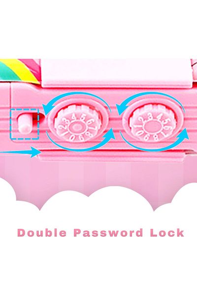 erorex Pop Up Multifunction Pencil Case For Girls Cartoon Pen Box Organizer Stationery With Password Lock