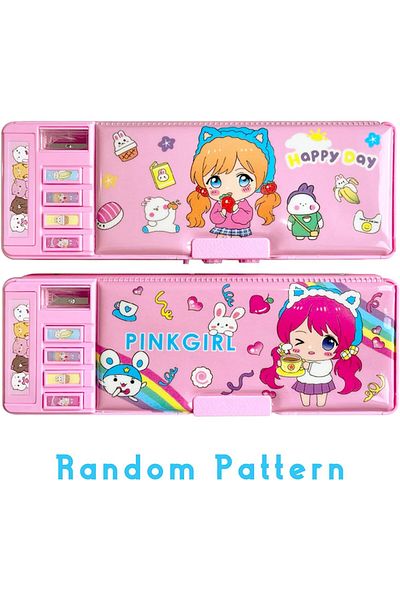 erorex Pop Up Multifunction Pencil Case For Girls Random Pattern Cartoon Pen Box Organizer Stationery With