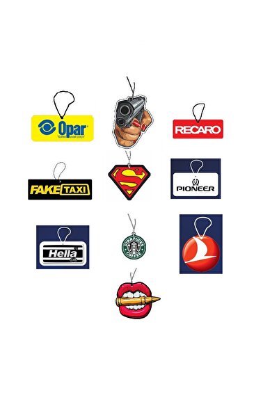 BsElektronik Ekonomik 10'lu Paket Araç Ayna Asma Kokusu Eğlenceli Aksesuarlar