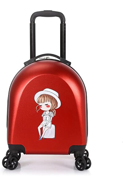 Generic Kids Semi Circular Luggage 18 Inch Cartoon Pattern Rolling Trolley Ca...