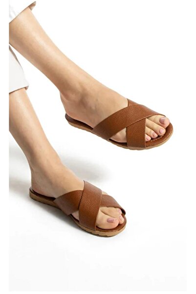 MFCreasyon Γυναικείες καλοκαιρινές παντόφλες χιαστί