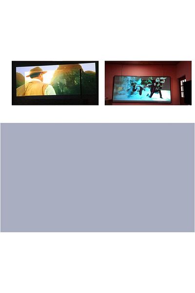 erorex Projection Screen Portable Projector Screen Projector Curtain 16:9 Metal Anti‑Light Folding Screen