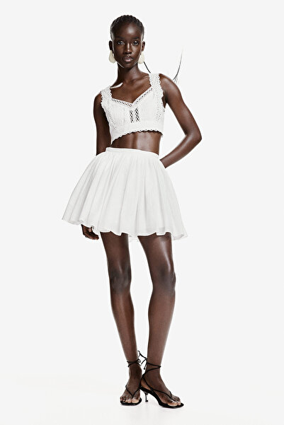 H&M Pamuklu Mini Kloş Etek