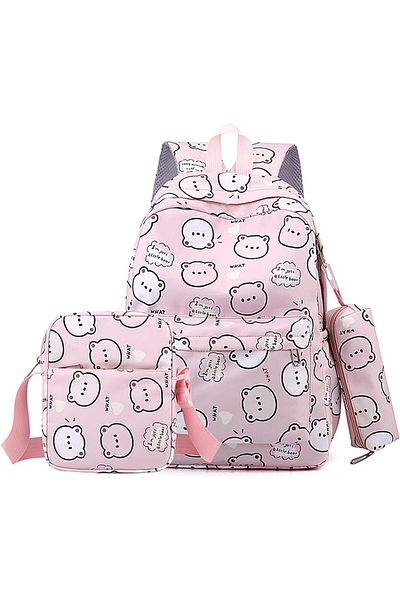 erorex School Bag For Primary Middle School Secondary School Students Daypack 3Pcs Print Teen Girls