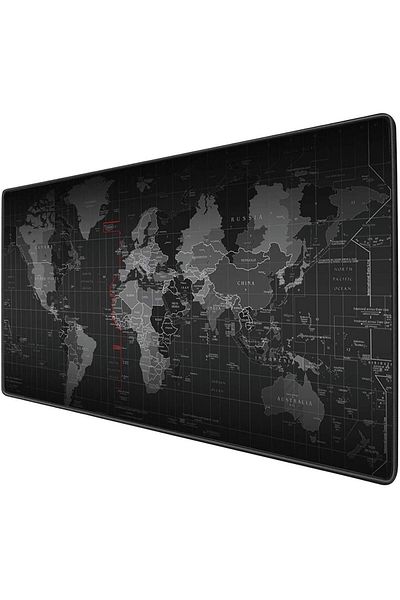erorex Large Gaming Mouse Pad 900X400Mm World Map Desk Pad Anti Skid Rubber Base And Stitched Edges