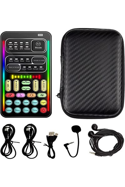 erorex Portable Voice Changer Handheld Microphone Voice Changer With 8 Sound Effects Portable Mini Voice