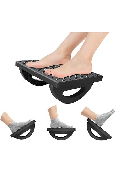 erorex Ergonomic Foot Rest Rocking Foot Rest With Soothing Foot Massager For Office And Home Use Promotes