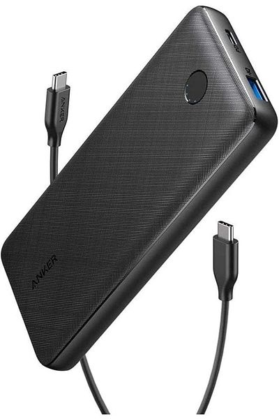 erorex شاحن محمول Powercore Essential 20000 Pd بسعة 20000 مللي أمبير/ساعة بمنفذ USB C مع توصيل طاقة 20 وات