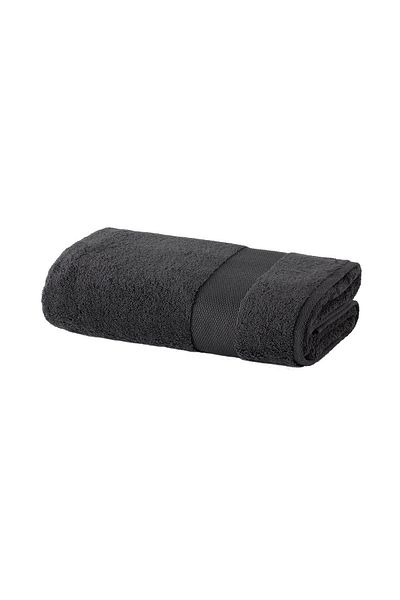 Tex Mandaş Tex Cotton Woven Bath Towel (70x140)-Anthracite