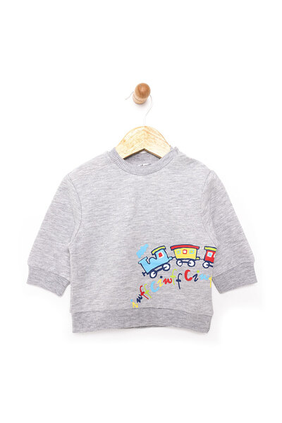 ebebek Hello Baby HelloBaby Erkek Bebek Sweatshirt Şardonlu Çıtçıtlı Bisiklet...