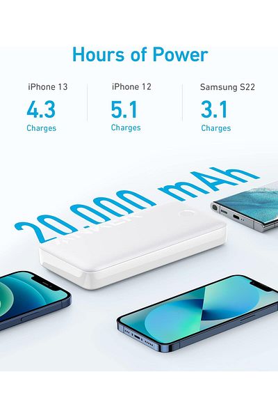 erorex باور بانك 20000 مللي أمبير في الساعة شاحن محمول مع شحن سريع USB C يعمل مع أجهزة iPhone 15 15 Plus 15 Pro