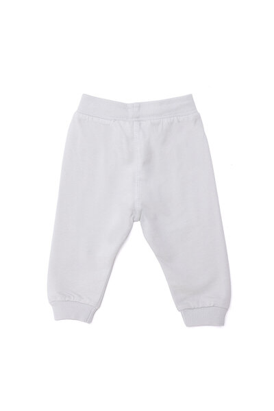 ebebek Hello Baby HelloBaby Erkek Bebek Eşofman Alt Şardonlu Kumaş Ribana Paça Gri