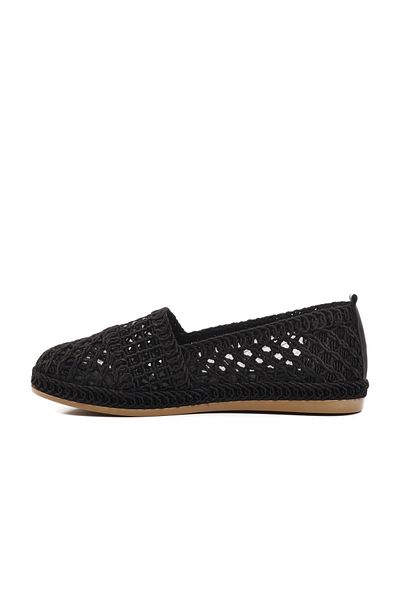 Pierre Cardin PC-54570 Z Γυναικείες μπαλαρίνες μαύρες ψάθινες πλεκτές