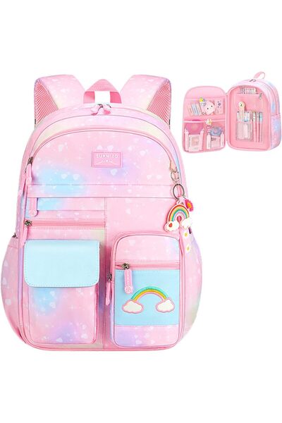 Generic حقيبة ظهر للبنات، حقيبة كتب للأطفال، حقائب مدرسية ابتدائية للبنات الم...