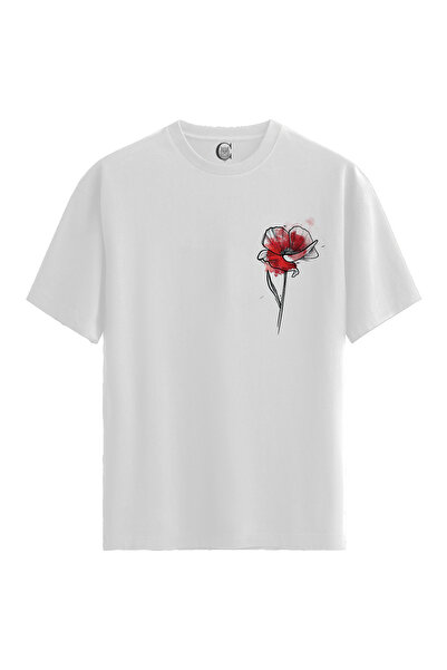 Color Luxe Red Poppy - 100% Cotton Women's White T-Shirt - Premium Quality