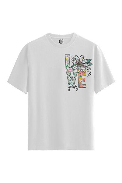 Color Luxe Floral Love - 100% Cotton Women's White T-Shirt - Premium Quality