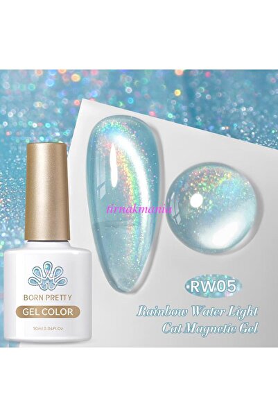 Born Pretty 10ml Rainbow Water Light Kedi Gözü Kalıcı Oje RW05 (59708)