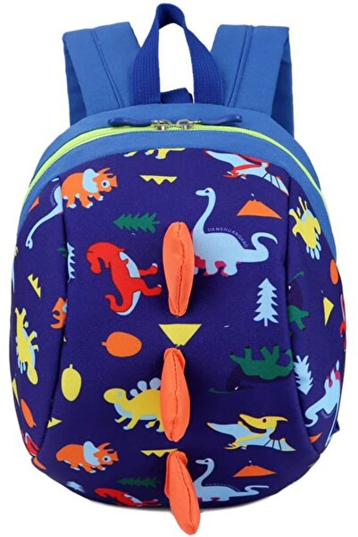 Generic حقيبة ظهر مدرسية للأطفال على شكل ديناصور أزرق مقاس واحد