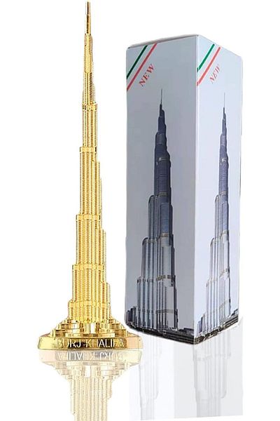 erorex Burj Dubai Souvenir Burj Khalifa Architectural Model Decoration Gold Alloy Architectural Model