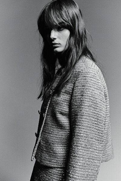 H&M Tekstüre Kruvaze Ceket