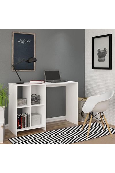 erorex Matrix Desk With Niches White W 110 Cm