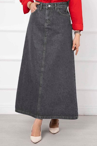 EBRUTESETTÜR Long Hijab Denim Skirt